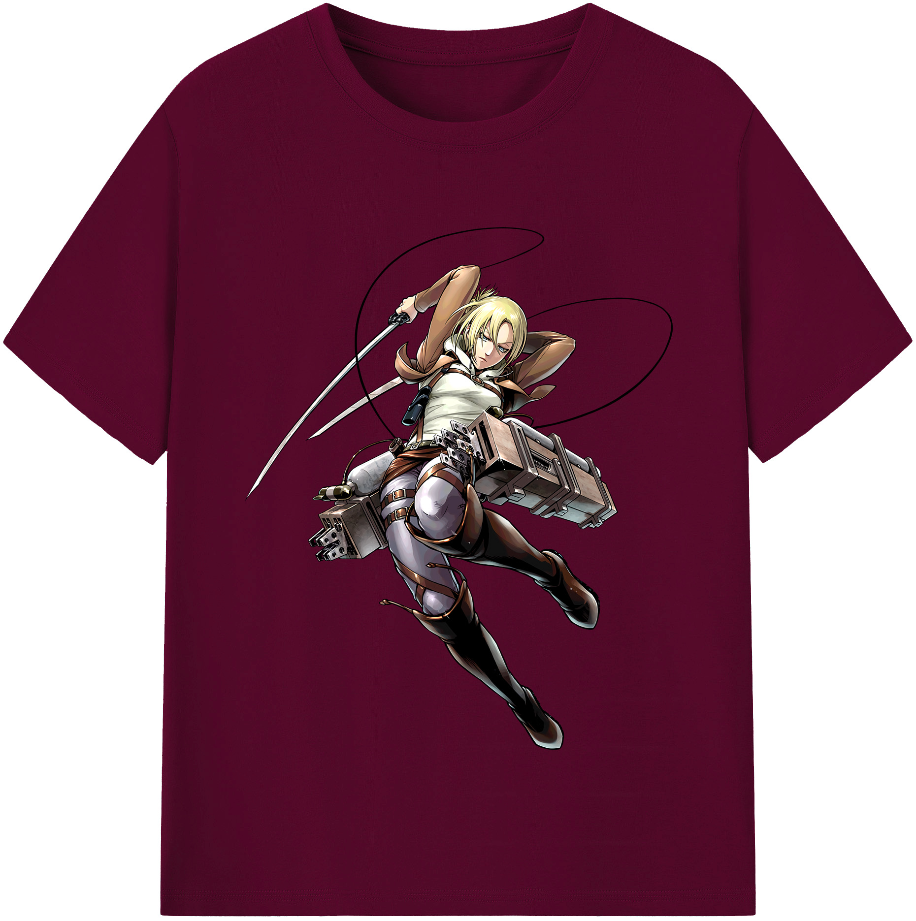 （画像用） 進撃の巨人 アニ・レオンハート Attack on Titan Annie Leonhart レディースカジュアルプリントTシャツ（綿100％）
